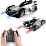 Voiture télécommandée d'escalade murale, rotative à 360, Rechargeable