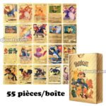 55 Cartes Pokemon anglaises Plastic doré