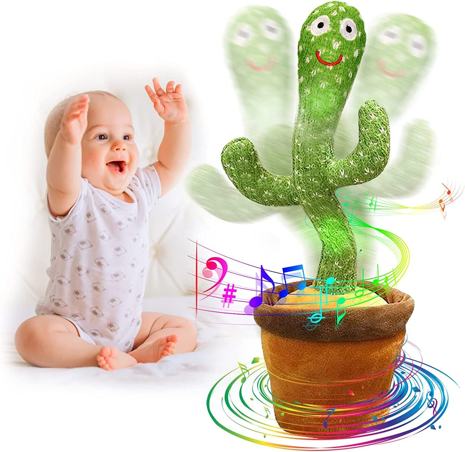 Acheter Jouets en peluche de cactus chantant et dansant, jouets en peluche  de cactus tremblants amusants, jouet de cactus parlant avec 120 chansons  anglaises et lumières colorées