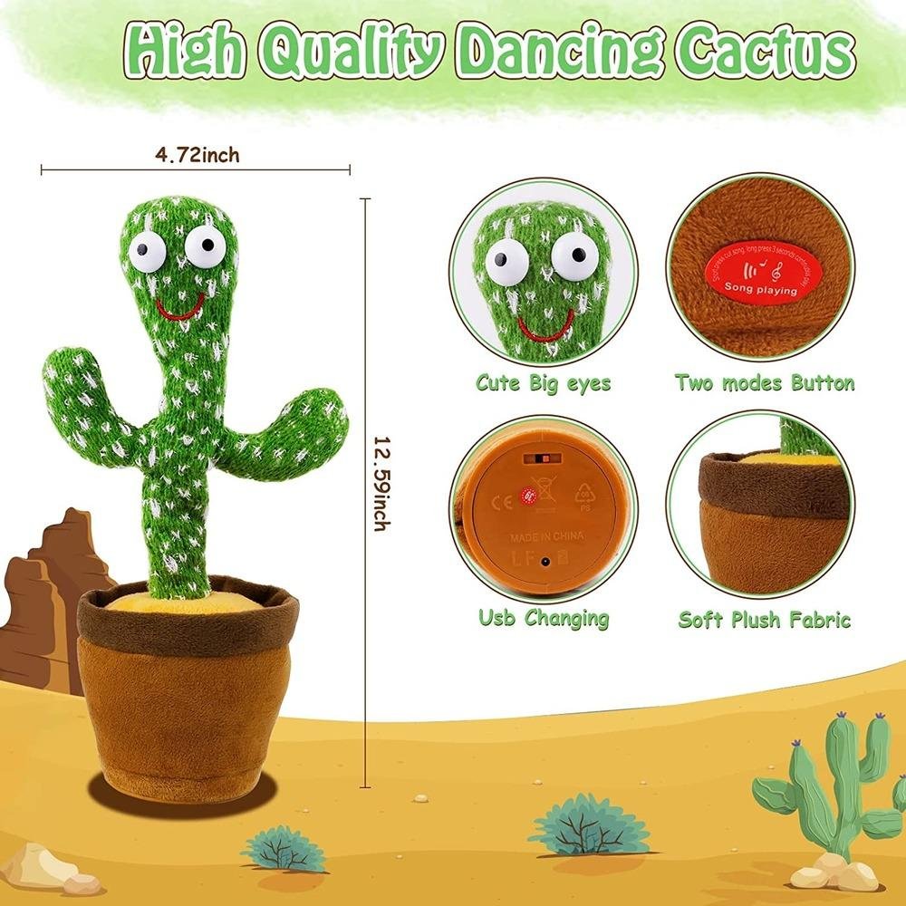 Acheter Jouets en peluche de cactus chantant et dansant, jouets en peluche  de cactus tremblants amusants, jouet de cactus parlant avec 120 chansons  anglaises et lumières colorées