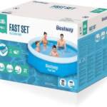 Psicine Bestway ronde autoportante 305 x 76 cm Fast Set avec  pompe et filtre pour une meilleure économie d'eau