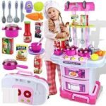 Jeu Cuisine pour filles Little Chef : Ensemble valise à roulettes 3 en 1