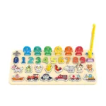 Puzzle en bois assorti 4 en 1 Baybee