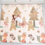 Tapis de Jeu pour Enfant 180x200x1,5cm Tapis de Sol XXL en Mousse Epais Pliable Reversible