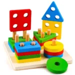 Jouets de tri et d'empilage en bois Montessori pour enfants