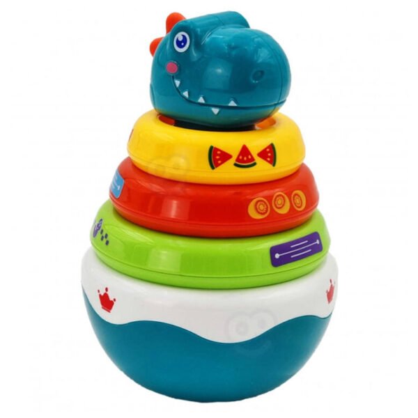 jouet sensoriel puzzle pyramide dinosaure pour bébés