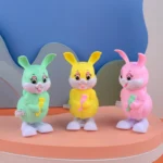 3 Jouets d'horloges, Lapins sautants, Petits animaux, Anti-irritation du dos des enfants