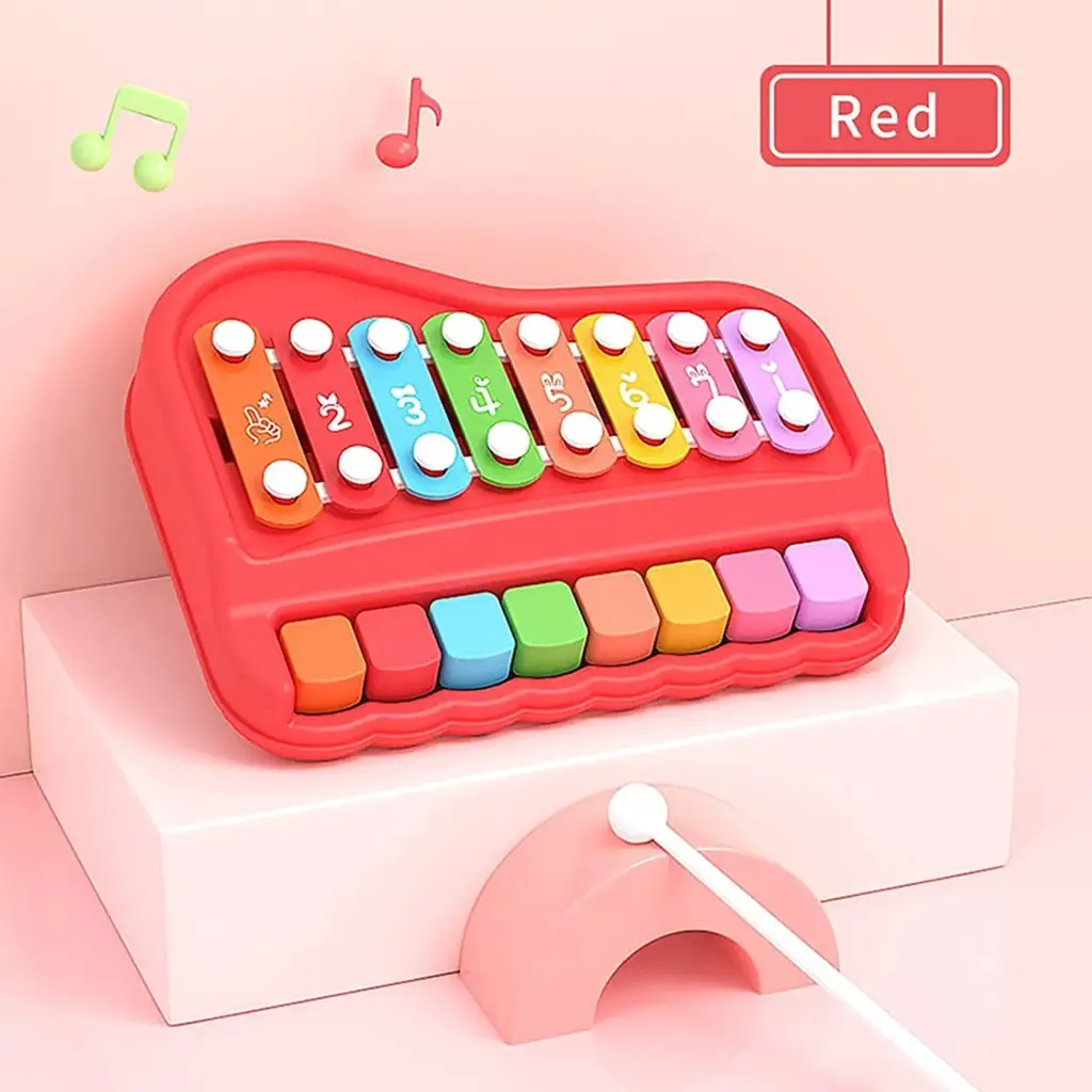 Jouet xylophone multifonctionnel pour enfants, instrument de musique à 8 touches