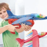 Lanceur d'avion Shoous Foetal Ding pour enfants, hélicoptère, modèle de lancer à la main, avion de catapulte à bulles, jouets de jeu de tir