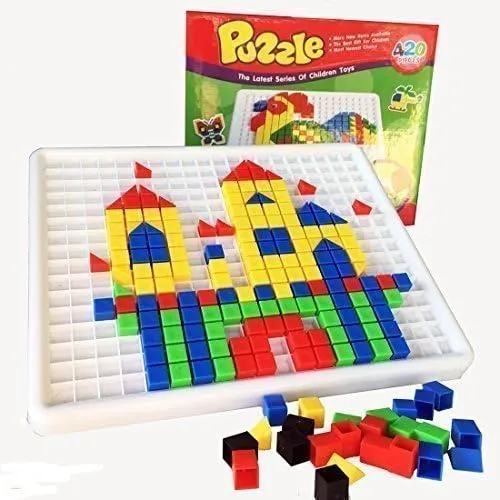 Ensemble de 420 Pièces Jeux De Construction Loisirs Creatifs Mosaiques Jouet pour Enfants
