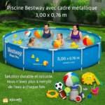 Piscine Hors-Sol Ronde Bestway Steel Pro™ avec Cadre en Acier et Pompe de Filtration - 3.05m x 0.76m ☀️💦