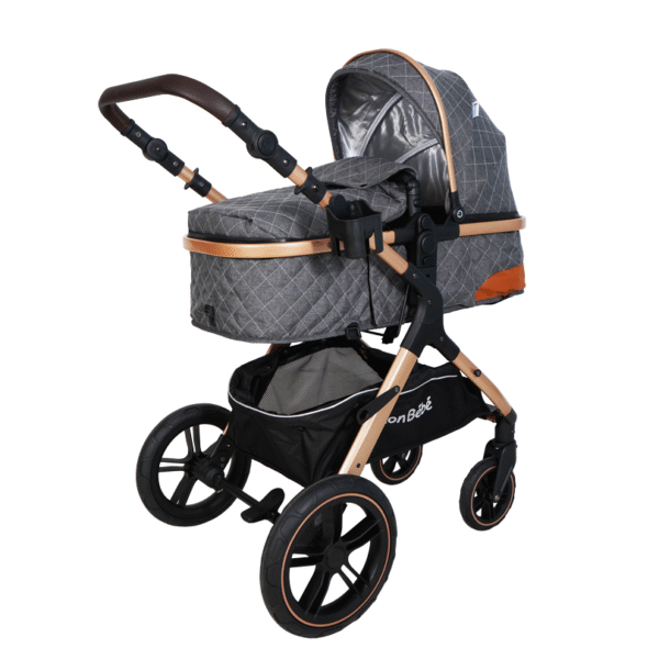 POUSSETTE TENDANCE RÉVERSIBLE GRIS – MON BÉBÉ