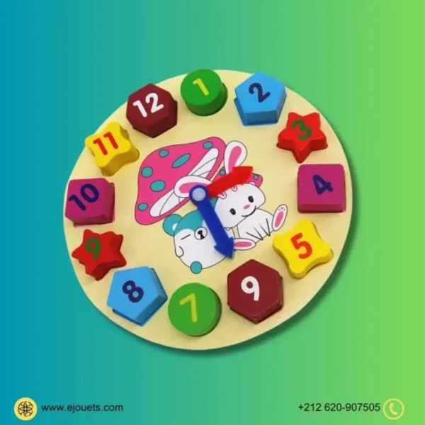 Digital clock, jouets en bois montessori