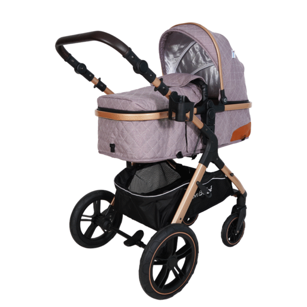POUSSETTE TENDANCE RÉVERSIBLE ROSE – MON BÉBÉ