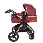 POUSSETTE TENDANCE RÉVERSIBLE GRENAT – MON BÉBÉ