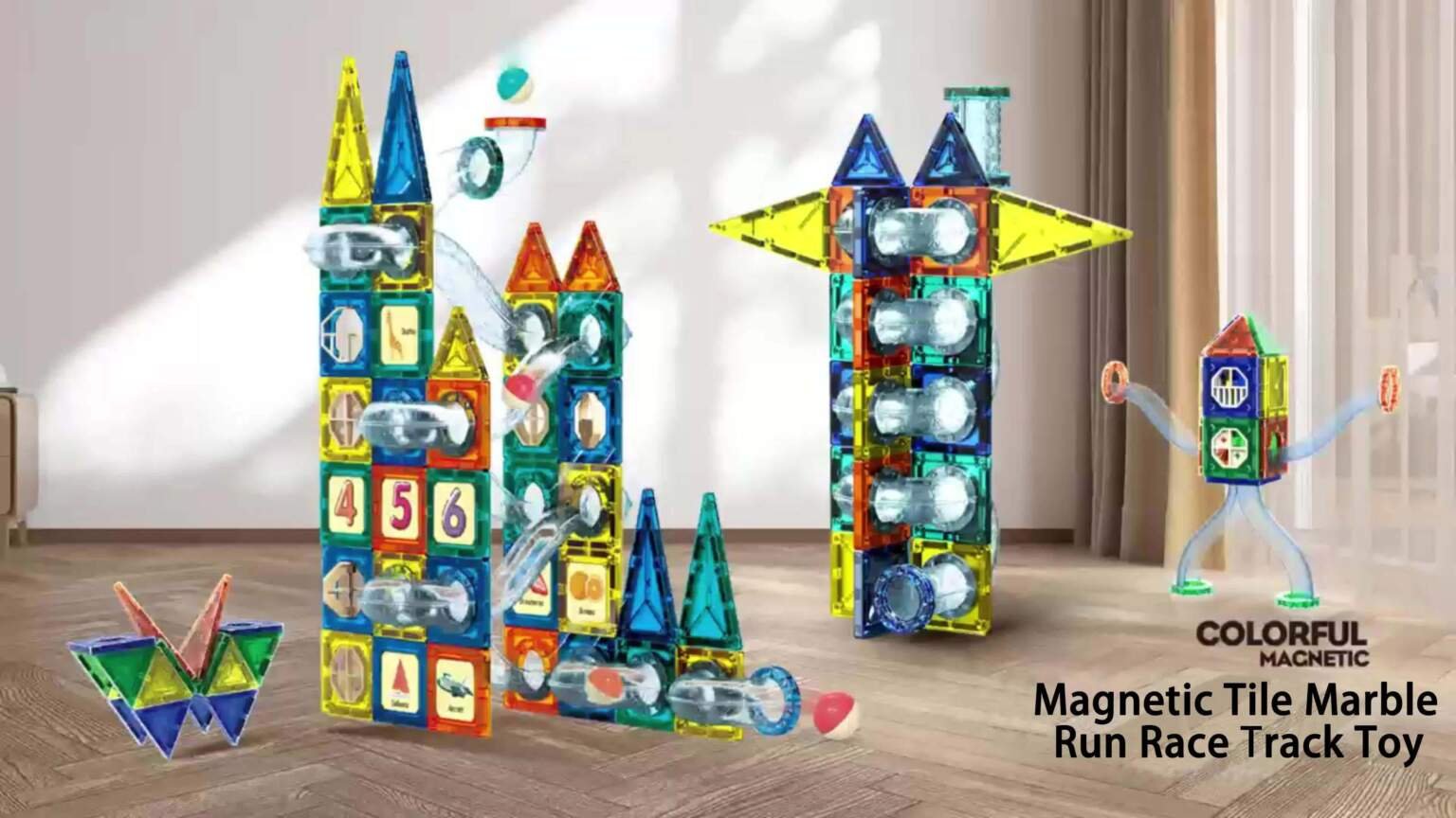 42 pièces de jouets magnétiques, jouets magnétiques STEM, – Image 11