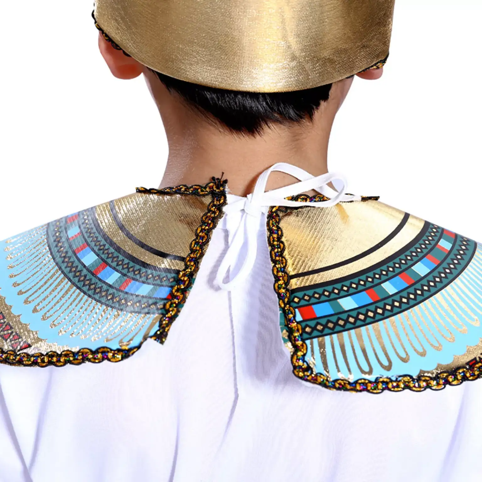 Costume enfant prince égyptien tenue à manches courtes haut avec pantalon – Image 4