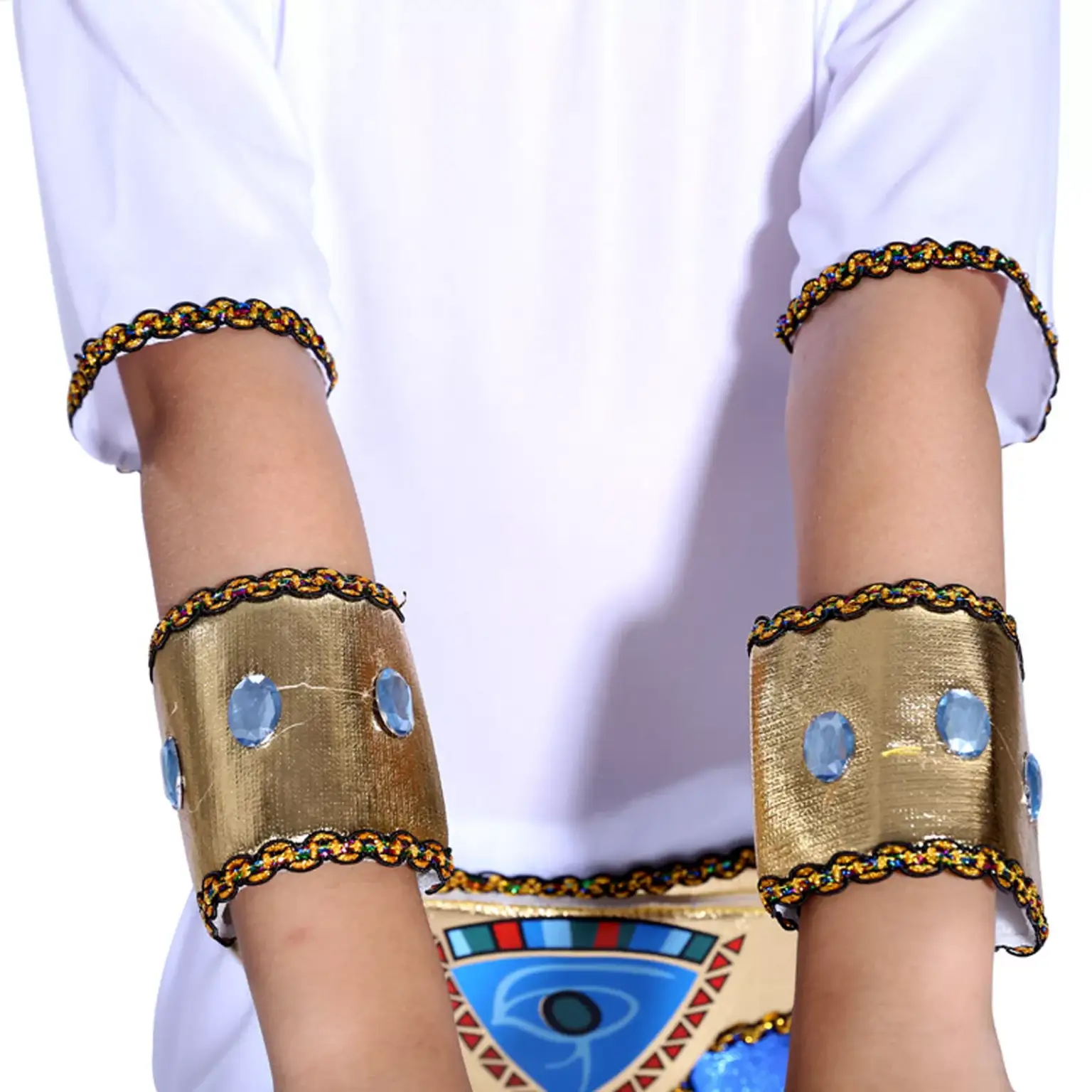 Costume enfant prince égyptien tenue à manches courtes haut avec pantalon – Image 5