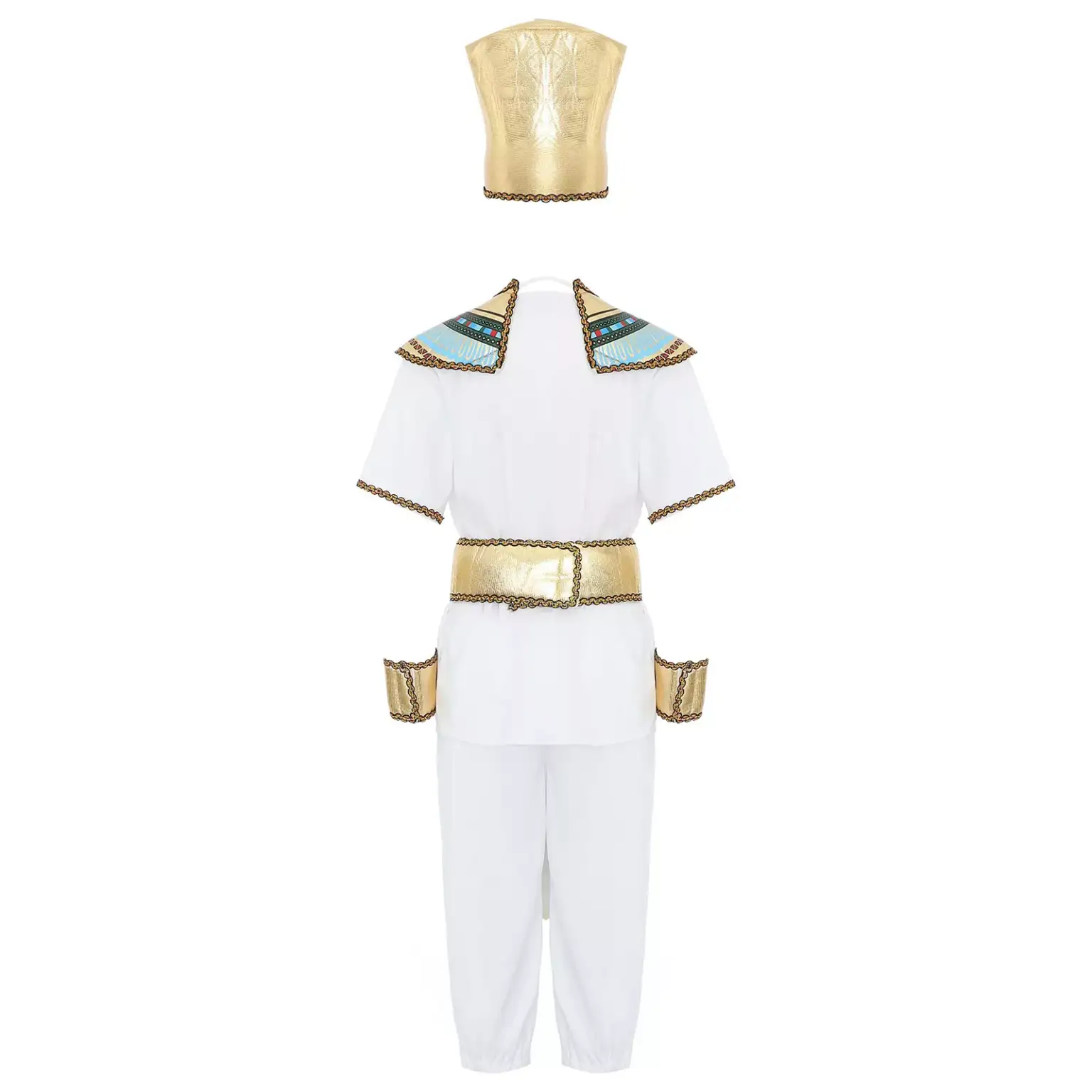 Costume enfant prince égyptien tenue à manches courtes haut avec pantalon – Image 9