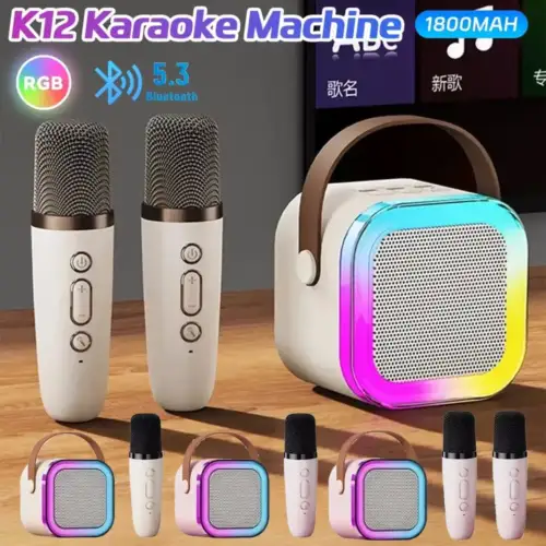 Machine de karaoké microphones sans fil