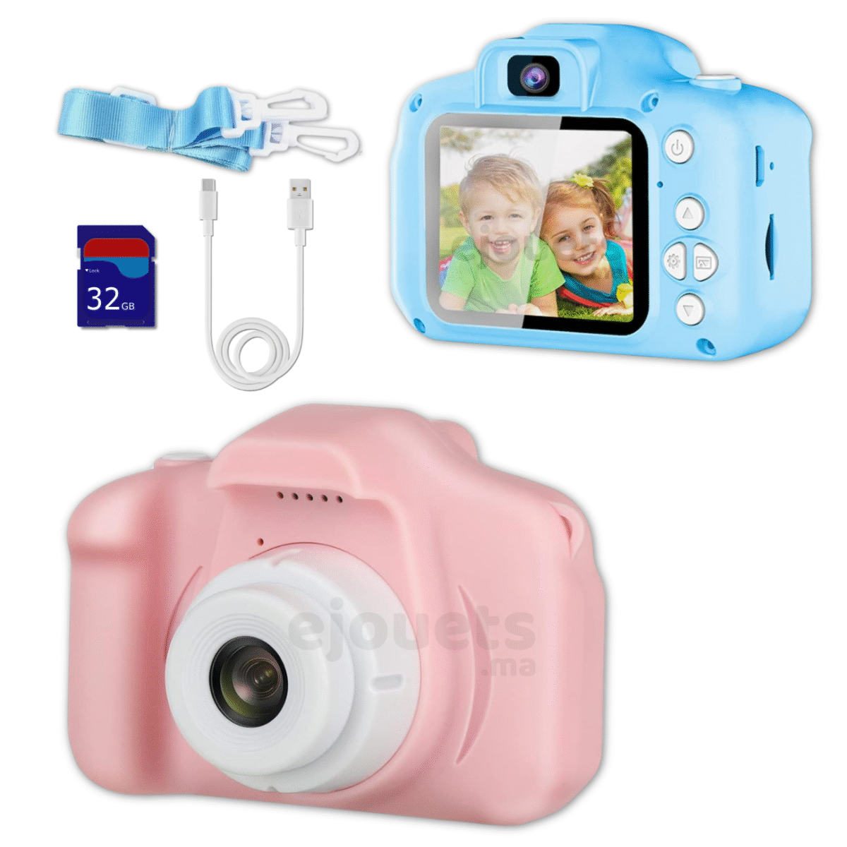 appareil photo numérique pour enfant, Écran IPS 2.0, Carte SD 32 Go – Image 1