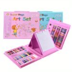 Ensemble de 208 stylos de dessin, kit de peinture artistique, crayons de couleur, crayons aquarelle, blocs de peinture aquarelle