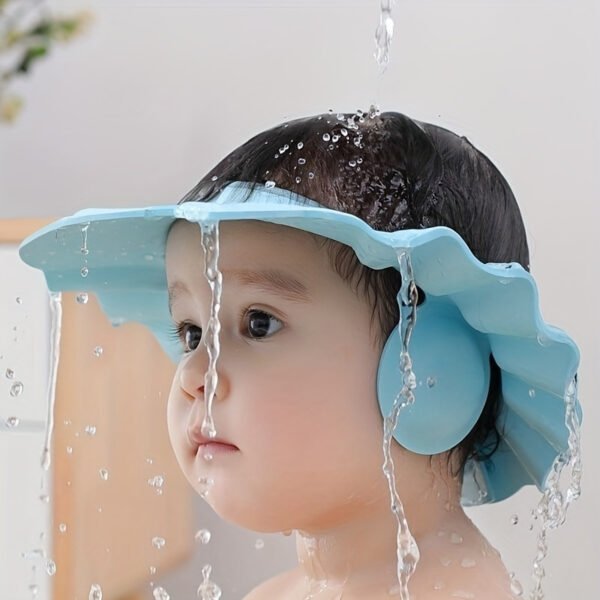 1pc Bonnet de Douche Réglable en Mousse pour Shampooing pour les 3 ans et plus,