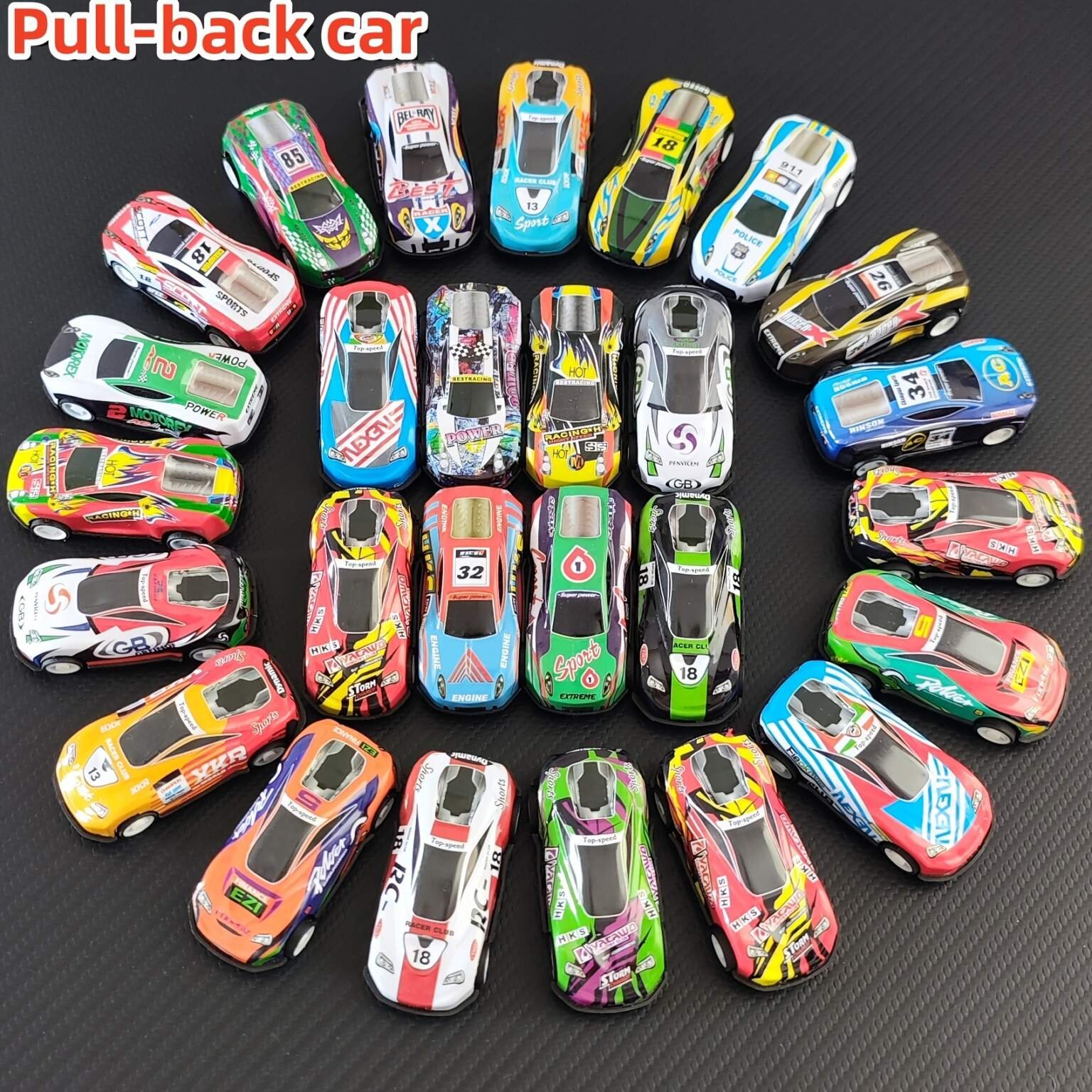 15pcs/10pcs/6pcs/ Jouets de Voitures Miniatures à Ressort en Vrac pour Fête, Jouets de Course à Prix Réduit – Image 1
