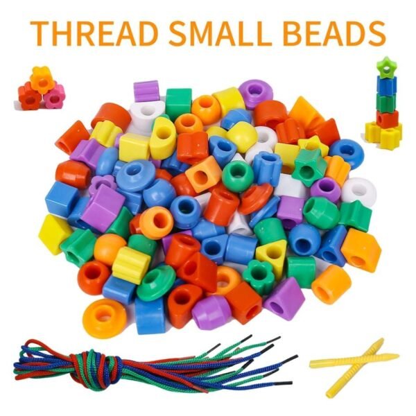 Kit de création de perles colorées, ensemble de perles en plastique non chargées pour bracelet de bricolage