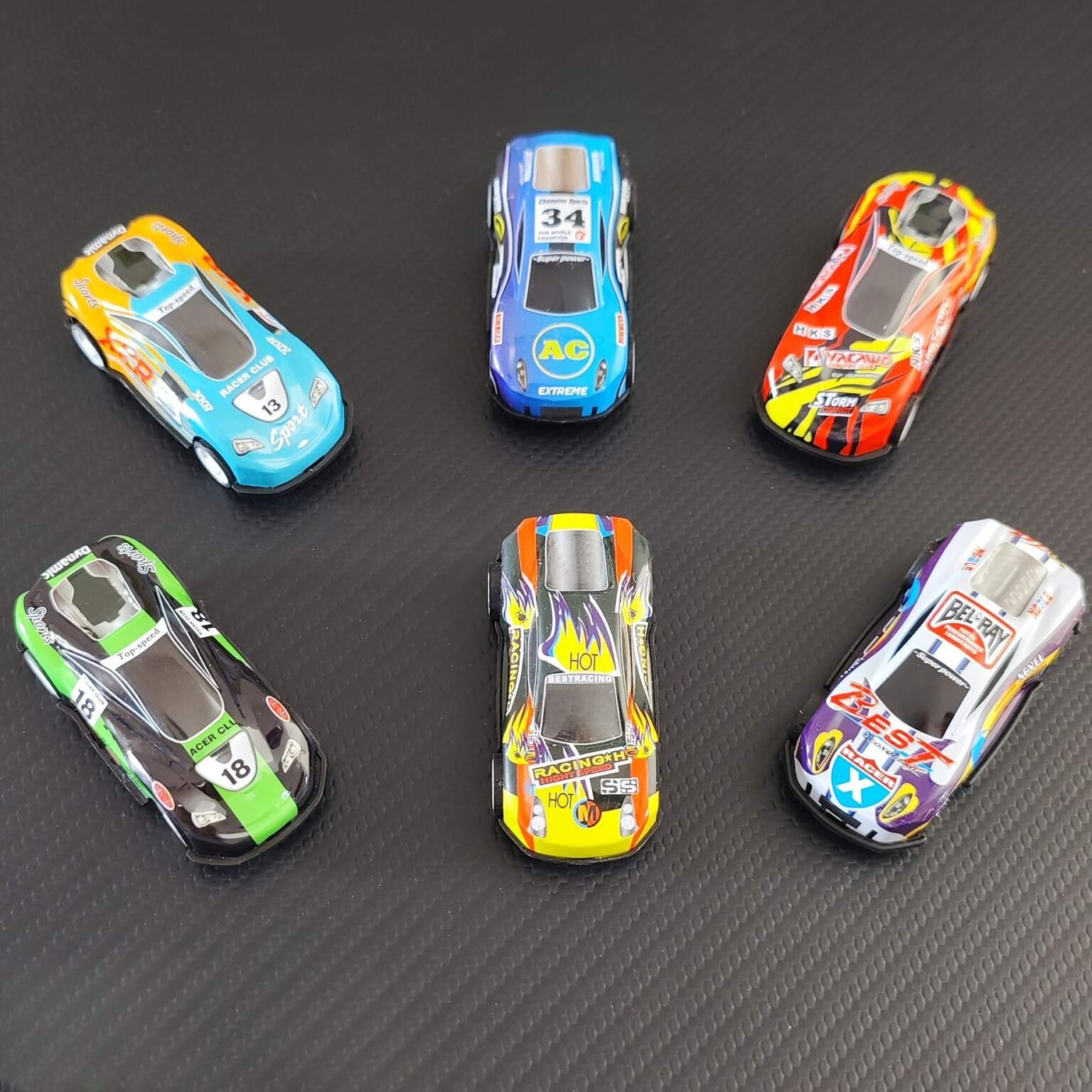 15pcs/10pcs/6pcs/ Jouets de Voitures Miniatures à Ressort en Vrac pour Fête, Jouets de Course à Prix Réduit – Image 10