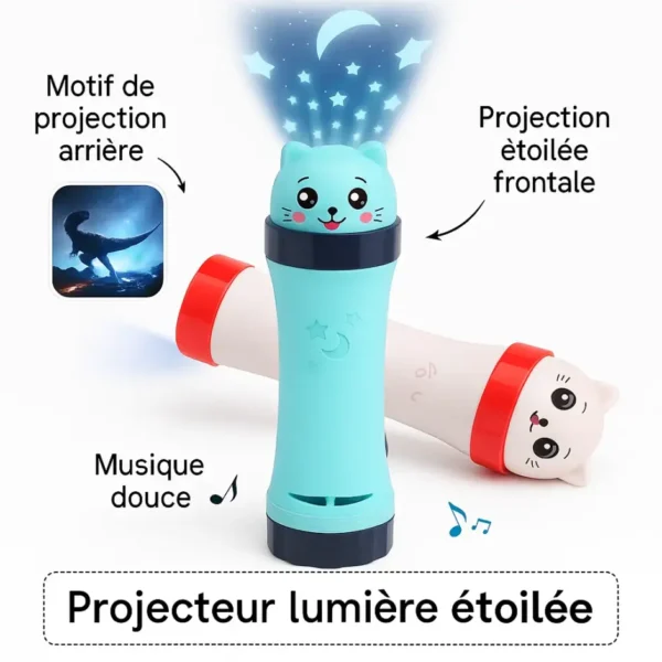 Lampe de poche de projection de dessin animé pour enfants, 3 cartes, 24 modèles
