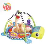 Tapis d'Éveil Bébé Tortue 3-en-1- Aire de Jeu +30 balle coloré