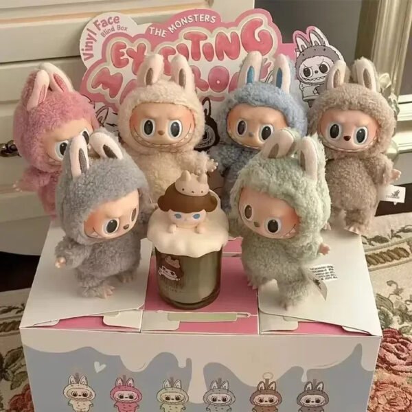 LABUBU tissu mystérieux, Porte-clés en peluche, mignonne, 17 cm, pour décoration d'intérieur, cadeaux fête
