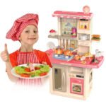 Grande Cuisine Jouet Enfant avec Effets Sonores et Lumineux + Accessoires