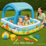 Bestway Piscine Pataugeoire Gonflable avec Ombrelle 52192 ☀️💦