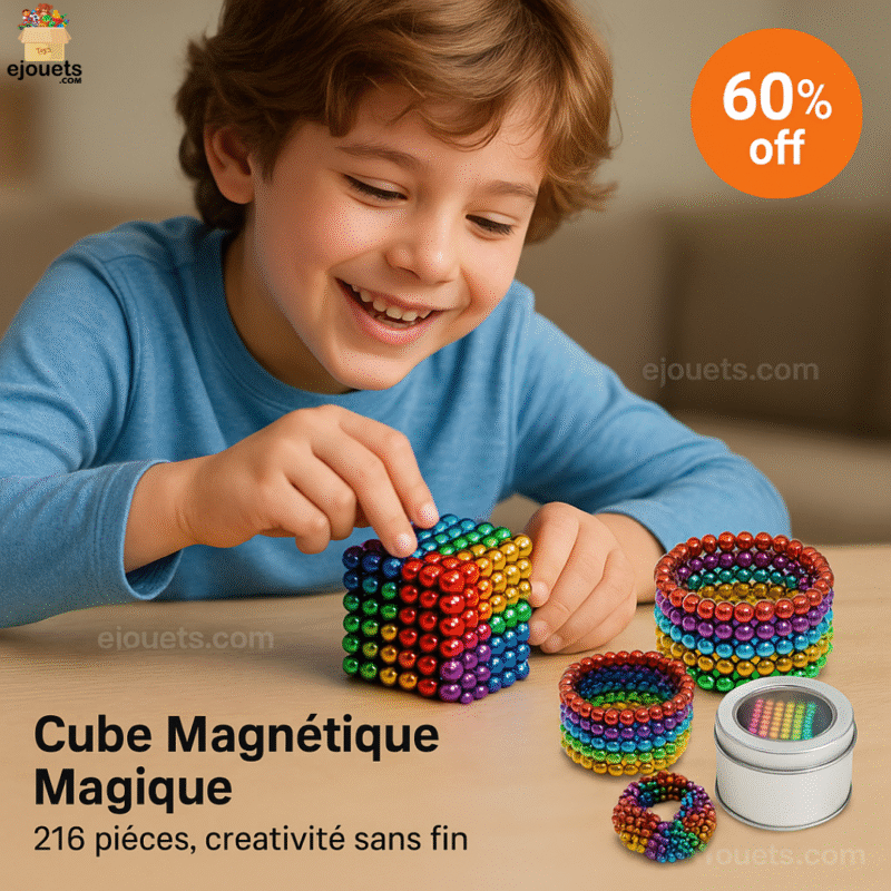  Jeu de Boules Magnétiques216 pièces en NEODYME cube cadeau - Construction et Créativité Sans Limites