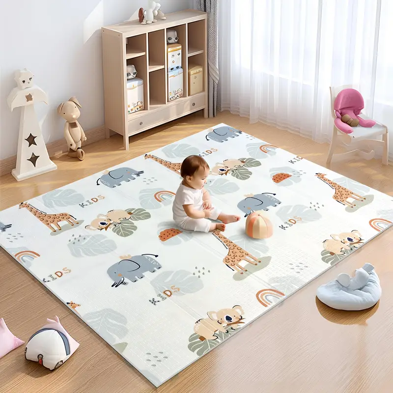 Tapis de bébés antichoc doubles face pour bébés - 180 x150 cm et 1 cm d'épaisseur.