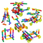 Blocs de Construction Tuyaux Créatifs  - Jeu d'Assemblage Coloré pour Enfants