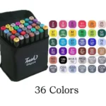 Ensemble de stylos marqueurs artistiques à double tête de dessin pour enfants avec  36 couleurs