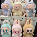 LABUBU monsters poupée en peluche mignonne, porte-clés,17 cm,  pour décoration d'intérieur, cadeaux de fête