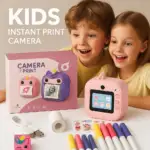 Mini Caméra Instantanée Licorne pour Enfants 🦄 - Impression Immédiate, Photos & Stickers 📸