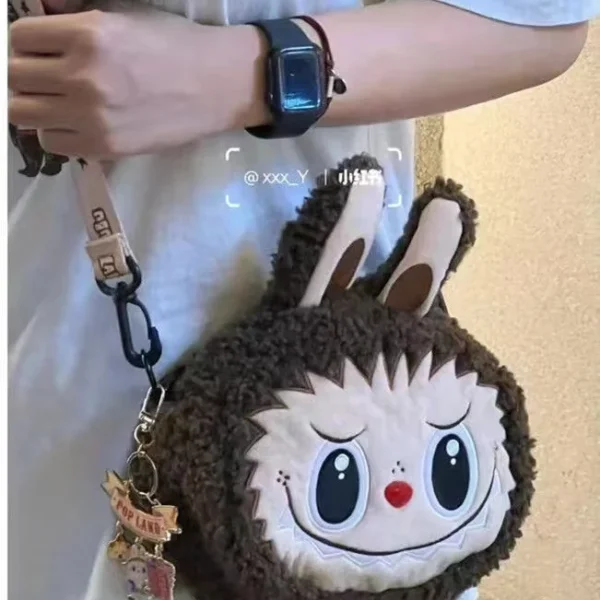 Labubu City Park Limited sac à bandoulière portefeuille en peluche sac mobile dames carte amour dessin animé sac à bandoulière sac à main fille cadeau