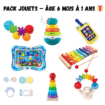 Pack Jouets d'Éveil pour Bébé - Idéal 6 mois à 1 an - Le Cadeau Parfait pour l'Éveil 🎁