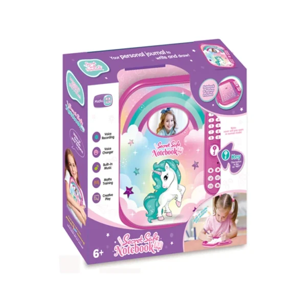 Secret Safe Notebook – Licorne (Journal interactif sécurisé)