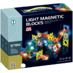 Jeu de Construction Lumineux – Light Magnetic Blocks  (49 Pièces)