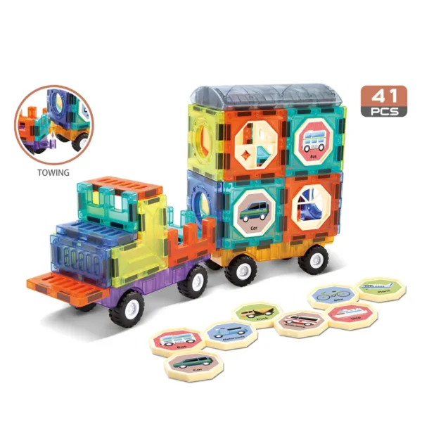 Jeu de Construction Magnétique – Magic Magnetic Blocks  (41 Pièces)