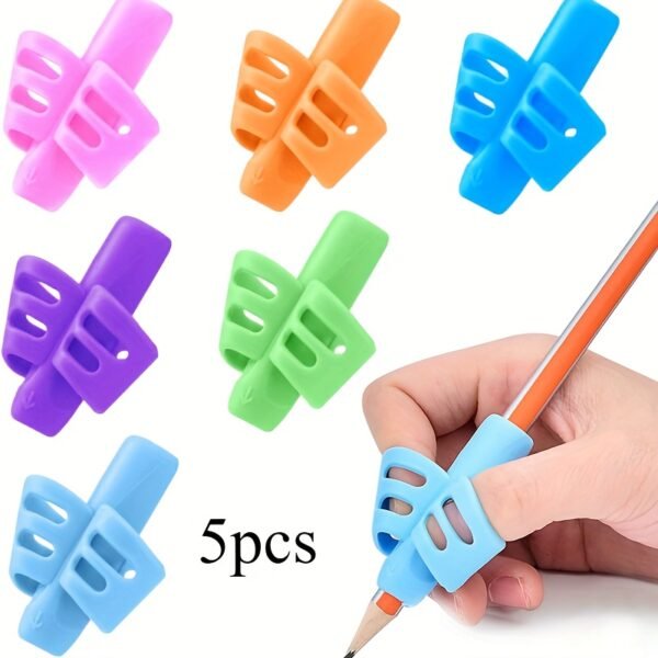 Lot de 5 supports pour stylo d'entraînement gaucher/droitier et correcteurs posturaux