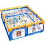 Parc bébé pliable 200 cm – Barrière de sécurité modulable (aire de jeu)