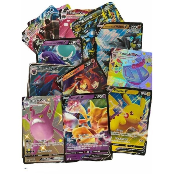 Cartes Pokémon XXL Anglais Pack de 5cartes Jumbo Surdimensionnées Rareté Aléatoire V/VMAX/HOLO/EX/GX