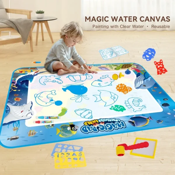 Toile d'eau créative à monter soi-même, couverture d'apprentissage des graffitis à répétitions,